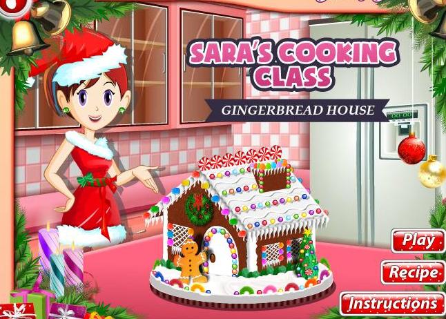 sara cooking class game gingerbread house recipe online